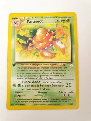Carte Pokémon Parasect 35/64 Édition 1 - Française - Néo Révélation - Photo 1/2