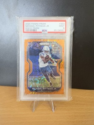 2020 Panini Prizm Orange Disco Michael Pittman Jr #333 PSA 9 MINT Rookie RC