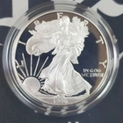 DEEP CAMEO 1996 US Proof Silver Eagle - 1 oz .999 Fine Silver Coin BOX & COA