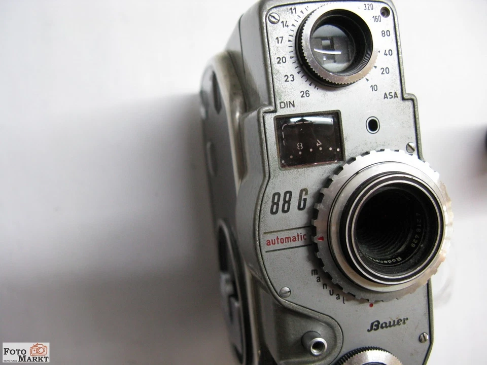 Set: Bauer 88 G Normal 8 Filmkamera Objektiv Rodenstock 12,5 + Tele 37,5 mm lens - Bild 1 von 4
