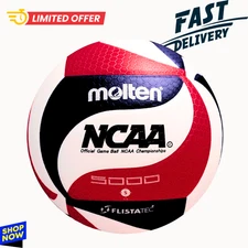 Molten V5M5000-3N Flistatec NCAA Volleyball - Red/White/Blue