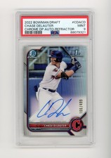 2022 Bowman Draft Chrome Chase DeLauter #CDA-CD Refractor Auto /499 PSA 9 (J)