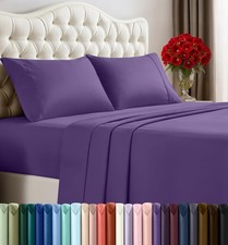 Queen Size Sheet Set   4 Piece Bed Sheets, Soft and Breathable Microfiber, In...