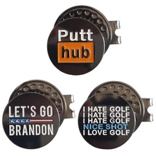 3PCS Golf Ball Marker with Hat Clips Value Sets for Men Women Golfer, Removab...