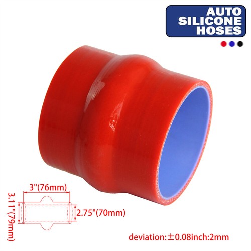 High Temperature 3-ply Reinforced Straight Hump Coupler Hose ID 70mm to 79mm - Picture 4 of 15