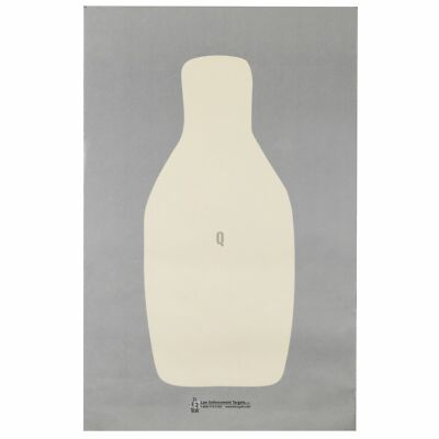 Action Target FBI DEA Center Mass Q Target Gray Ivory 22.5''x34.5'' 100 Per Box