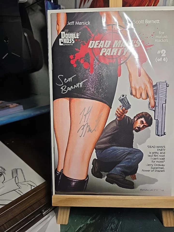 DOUBLE CROSS COMICS DEAD MAN'S PARTY 2,3,4,5 SIGNED JEFF MARSICK SCOTT BARNET . - Image 4 of 4