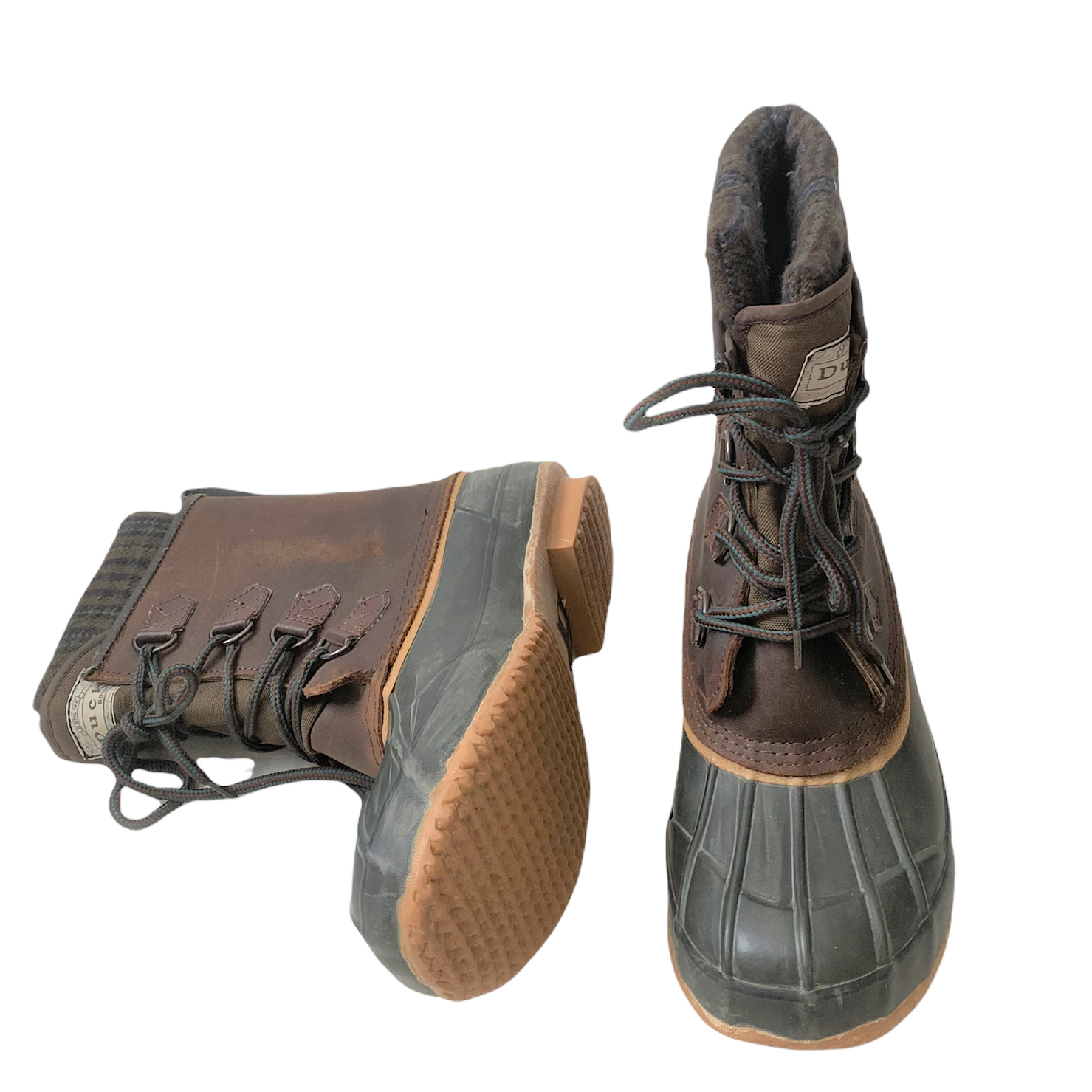 Men's Duck Snow Boots Size 6 Brown with Thermolite Insole & Steel Shank-image