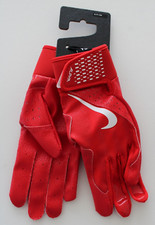 Nike Alpha Batting Gloves Youth Small Red/White