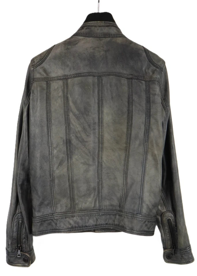 Chaqueta DOLCE & GABBANA Para Hombre (UE) 50 Edad Look Motociclista Cremallera Completa Cuero Puro Foto 2 de 4