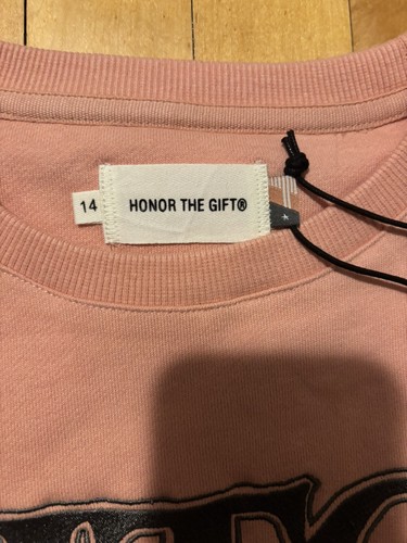 Honor The Gift Sweater Kids Girls Sweatshirt Size 14 New Peach Crewneck - Picture 4 of 11
