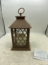 Vintage Candle Lantern with LED Flickering Flameless Candle 5.5” X 11” Tall