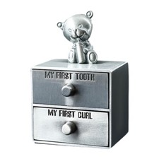 Child First Tooth Collection Box Durable Metal Organizer for Baby Teeth Storage
