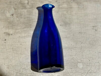 Cobalt Blue Ink Bottle with Pour Spout