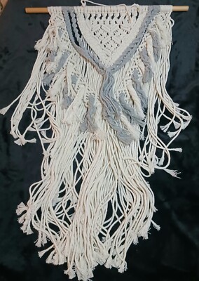 Waterfall Macrame Wall Hanging Tapestry, Woven Bohemian Handmade Tassel, Decorat