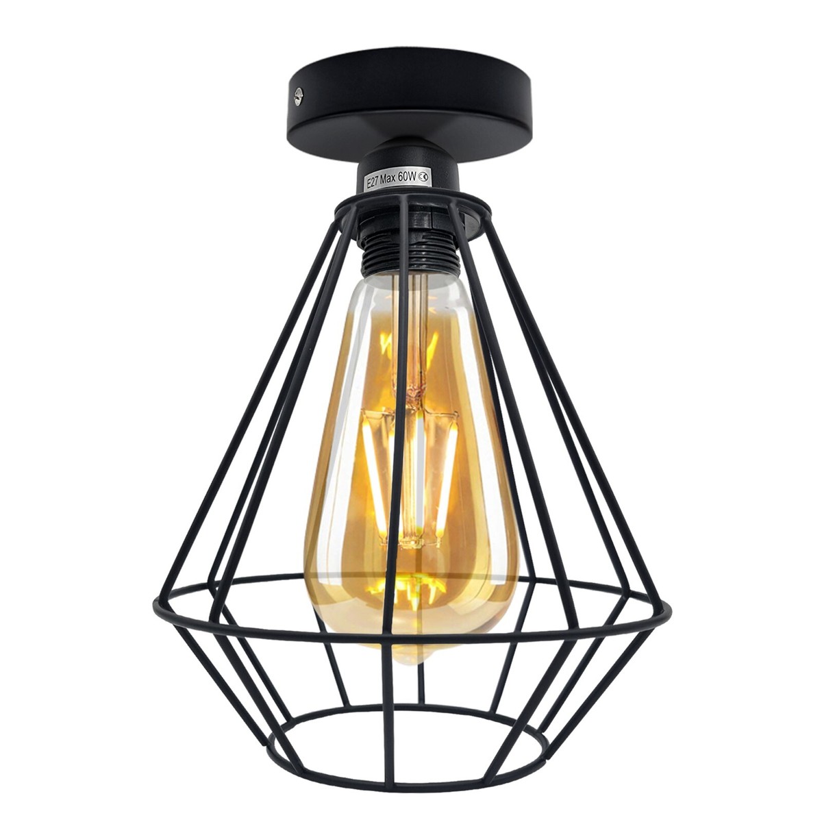 E27 Ceiling Rose Light Fitting Vintage Industrial Pendant light