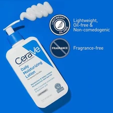CeraVe Daily Moisturizing Lotion for Normal to Dry Skin Face and Body 12 Fl Oz