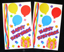 Mrs Grossman Vintage Two 4x6 inch 'Happy Birthday' Sticker Sheets
