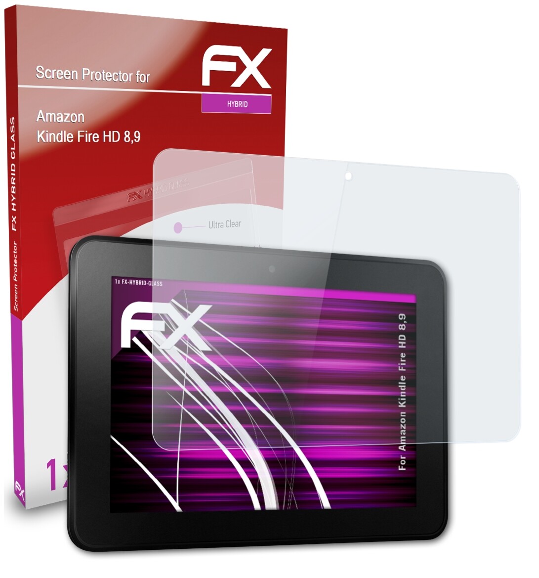 Protection écran AtFoliX Hybride Verre Pour Kindle Fire HD 8,9 - 9H, Made In Germany
