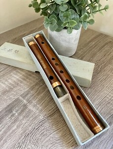 Chinese Dizi 35cm Traditional White Bamboo Flute