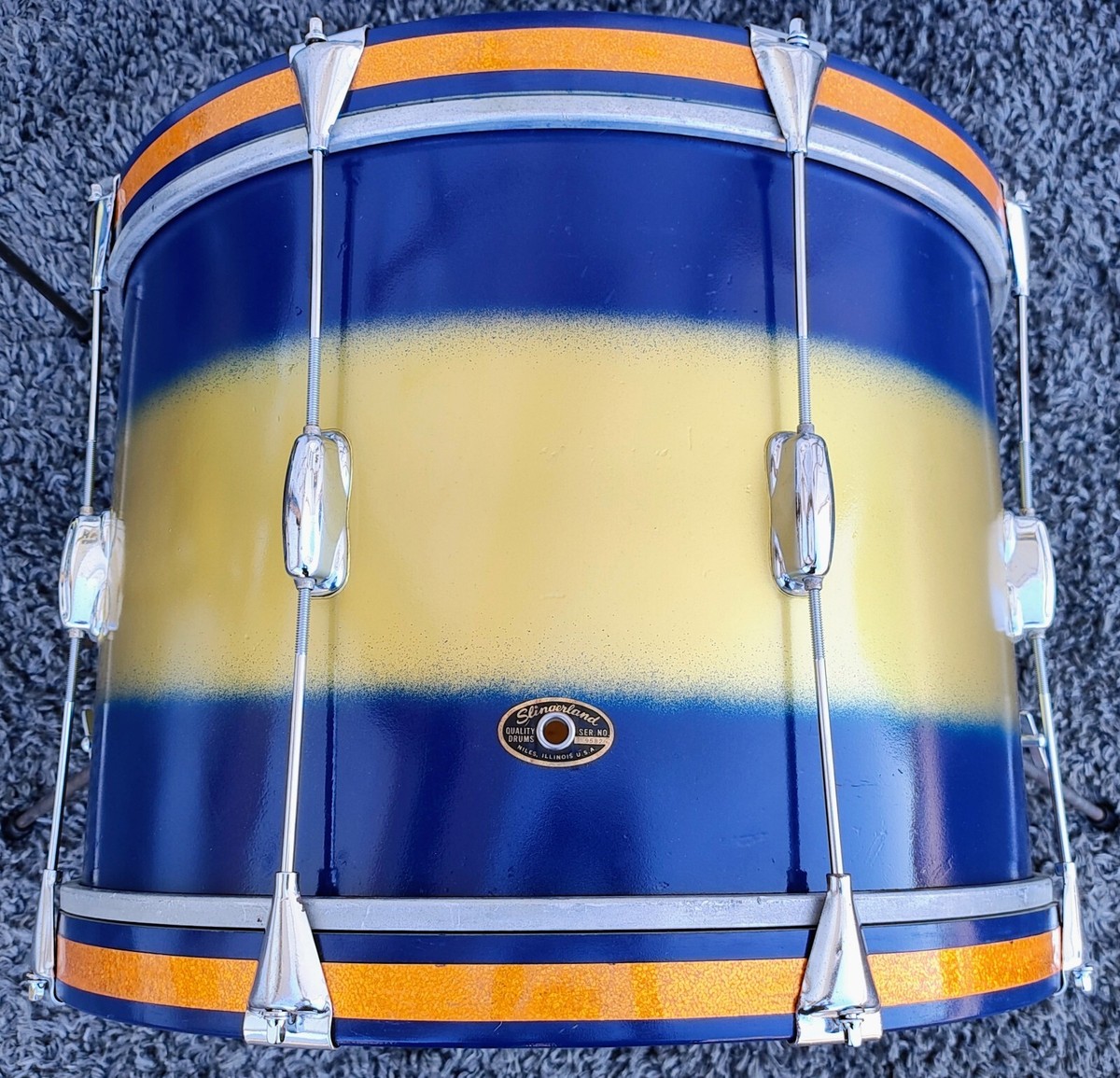 60's Slingerland Blue/Gold Duco 2PC Drum Set | eBay