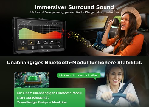CAM+ 9" IPS Autoradio für VW Passat B6 B7 CC mit Navi Carplay Android Auto 13 BT - Bild 6 von 20