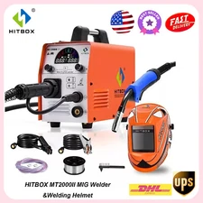 4 in 1 MIG Welder 110V 220V Inverter Gas MMA TIG MIG Welding Machine with Helmet