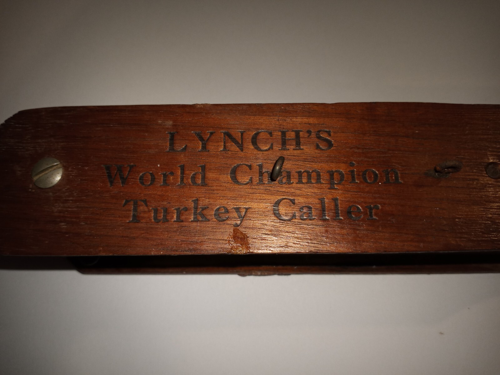 Lynch's World Champion Turkey Call 1958 Birmingham Hen Gobbler Model 102