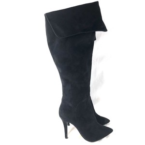 República de roca Grasso Botas altas gamuza negra Talla 7.5M | eBay
