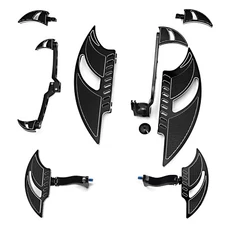 Floorboards Highway Pegs Shifter Levers Black Blade for Harley Street Glide14-22