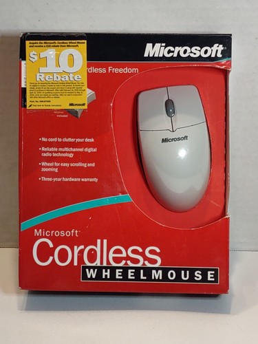 Ancien Stock - Souris Microsoft Sans Fil Vintage, Neuve Sous Blister, Connectique PS/2 Et Série