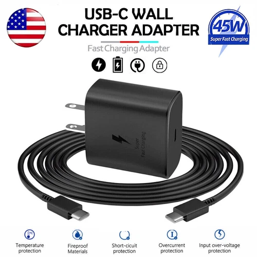 ✅45W Super Fast Wall Charger +6FT Type Usb-c For Samsung Galaxy S23 S22 S21 S24 - product listing photo