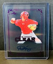 2018 Leaf Trinity Clear Acetate ANDREW KNIZNER Purple Foil Auto RC Cardinals