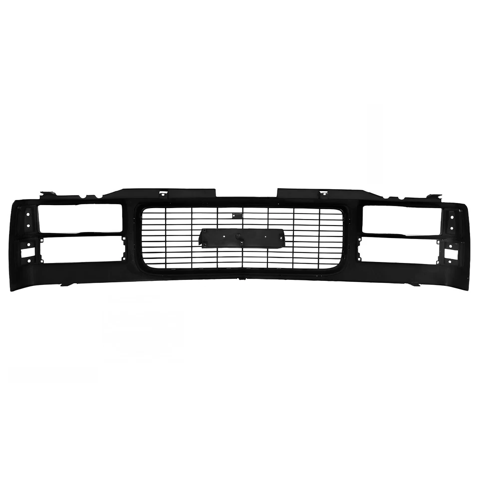 For 1994-98 GMC C1500 1994-00 K1500 K2500 Yukon Black Grille with Chrome Center Foto 3 de 4