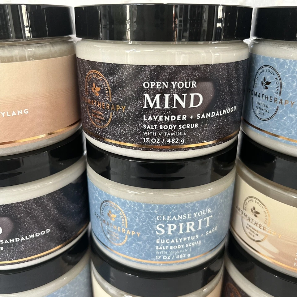 Bath & Body Works Aromatherapy Salt Body Scrub 17 oz With Vitamin E You Pick Any - Image 2 of 4