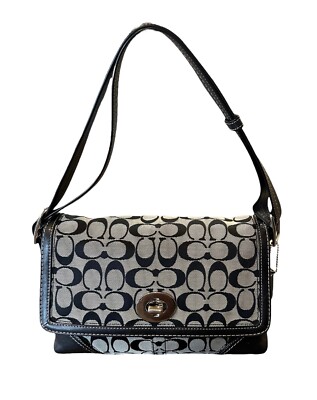 Coach Signature Hampton Shoulder Bag 黒　灰 s-l400.jpg