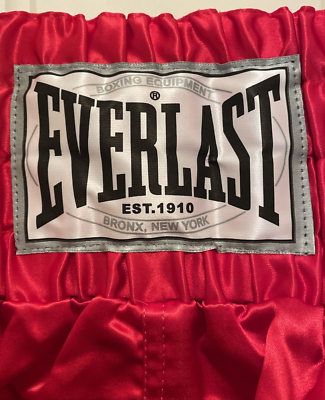 Vintage EVERLAST Boxing Equipment ALL RED Boxing Trunks Shorts