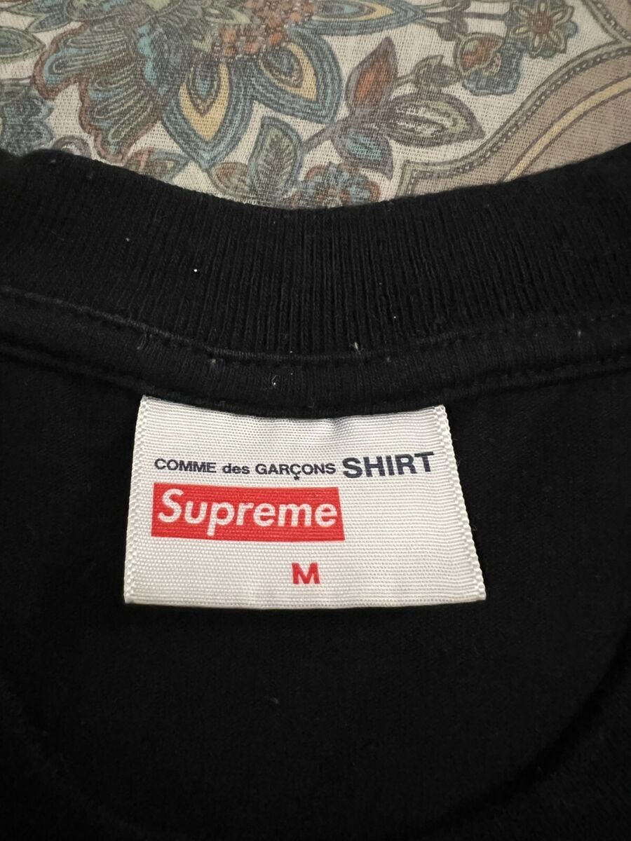 Supreme x CDG Comme Des Garcons Split Box Logo Tee Black Supreme x CDG Comme Des Garcons Split Box Logo Tee Black