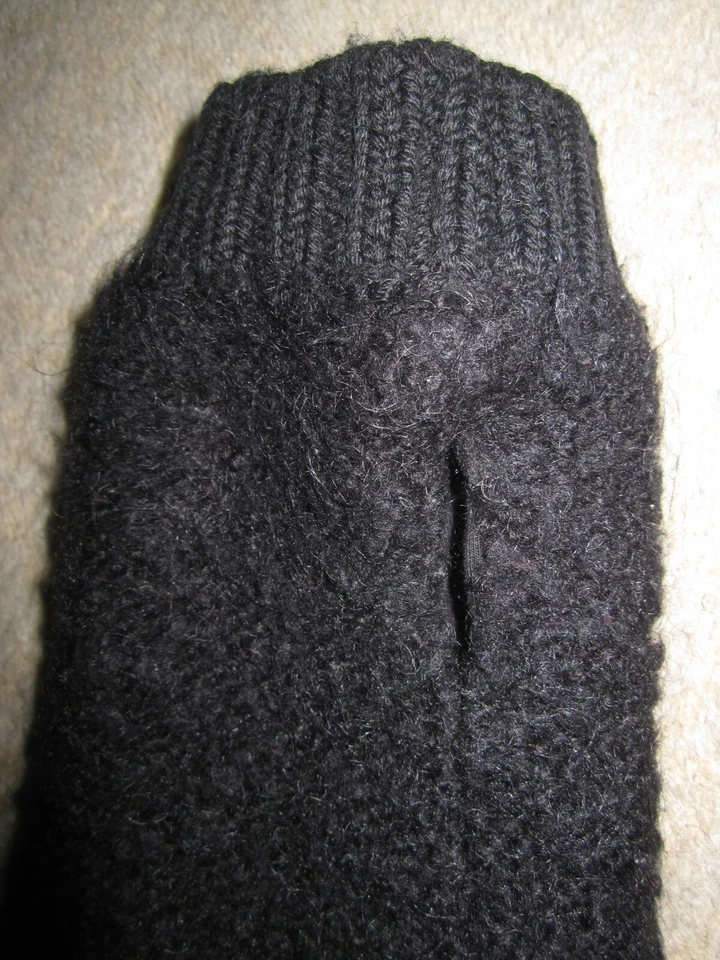 Vtg Emporio Armani wool & mohair blend black fingerless lined arm warmers - Изображение 3 из 4