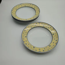 4 Mikasa Fine China 9in Soup Bowls Parisienne