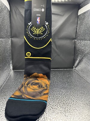 golden state warriors dress socks Stance Golden State Warriors Zone Crew Socks– On The EDGE main image 1