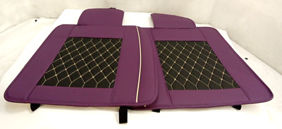Sanqing Polyurethane Universal Complete Back Seat Cover Set (7 pcs) Purple