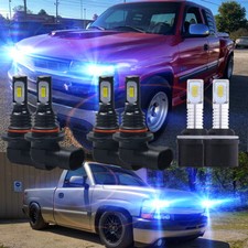 Blue LED Headlight High Low Beam + Fog Light ...
