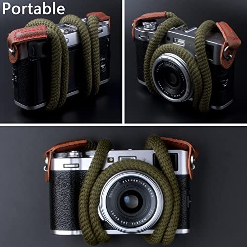 Camera Strap,Soft Rope Camera Neck Strap, Shoulder Strap for DSLR SLR Green - 第 6/6 張圖片