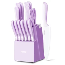 15Pcs Kitchen Knife Set With Block Professional stainless steel Sharp Chef knife