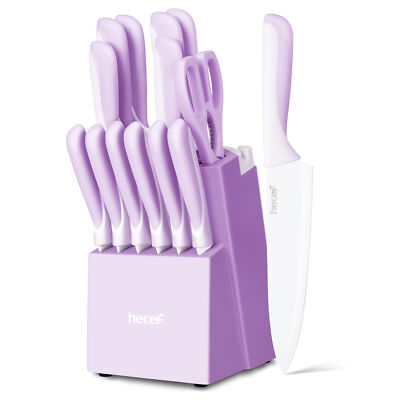 15Pcs Kitchen Knife Set With Block Professional stainless steel Sharp Chef knife