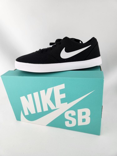 NEW Nike SB Boys Kids 7 Y Check Canvas White/Black Sneakers Shoes Skateboarding - Picture 8 of 8