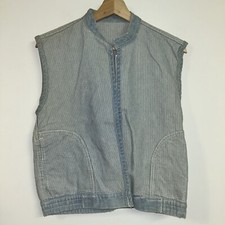 Vintage 1990  s Jordache Denim Reverse Vest, Deadstock NWT, Size Medium