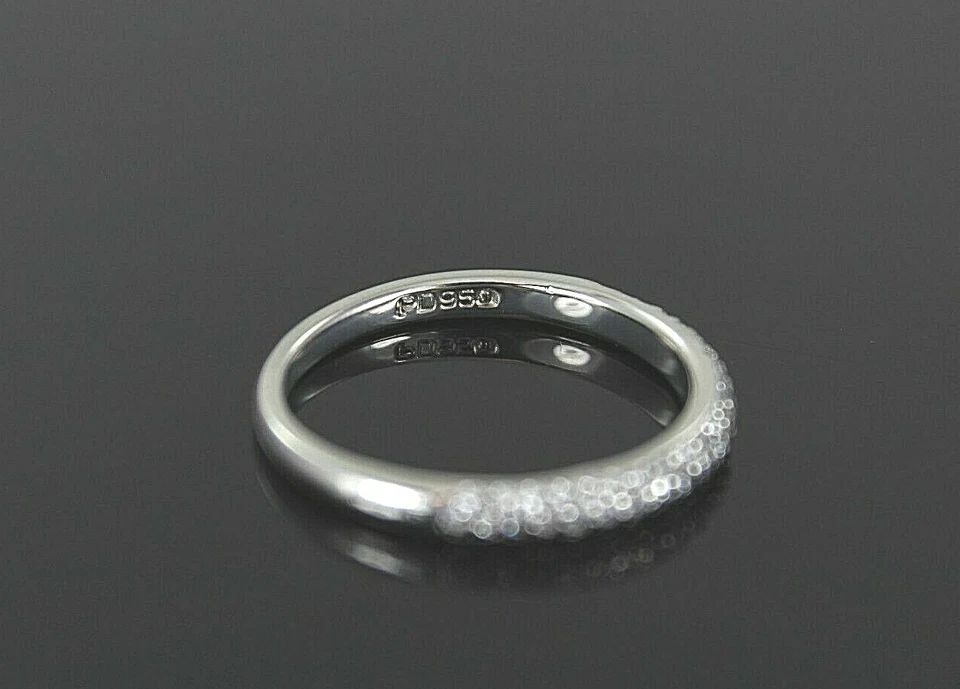 Conjunto de aliança de casamento ScottKay Scott Kay paládio 0,32 ct diamante 2,7 mm - Imagem 4 de 4