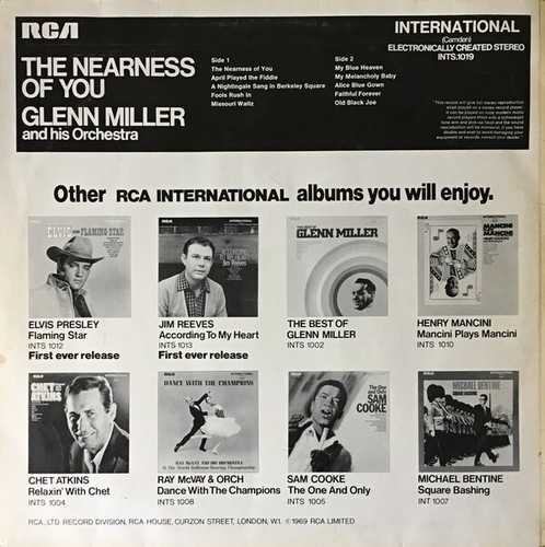 Glenn Miller And His Orchestra - The Nearness Of You (LP, Album, Ele) - Bild 2 von 4